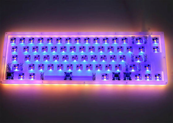 PCB de teclado personalizado de 3 pinos RGB Kbd75v2 PCB de troca a quente laranja